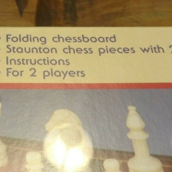 Vintage Pavilion CHESS Folding Chessboard Staunton - Picture 4 of 5